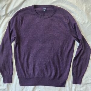 Classic J. Crew Men's Purple Sweater Sz Large Merino Wool Blend